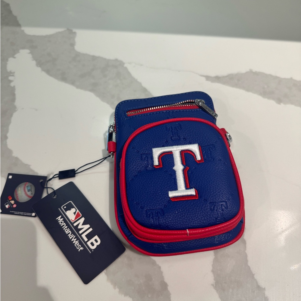 Texas Rangers Blue and Red Crossbody Bag NWT - Picture 2 of 8
